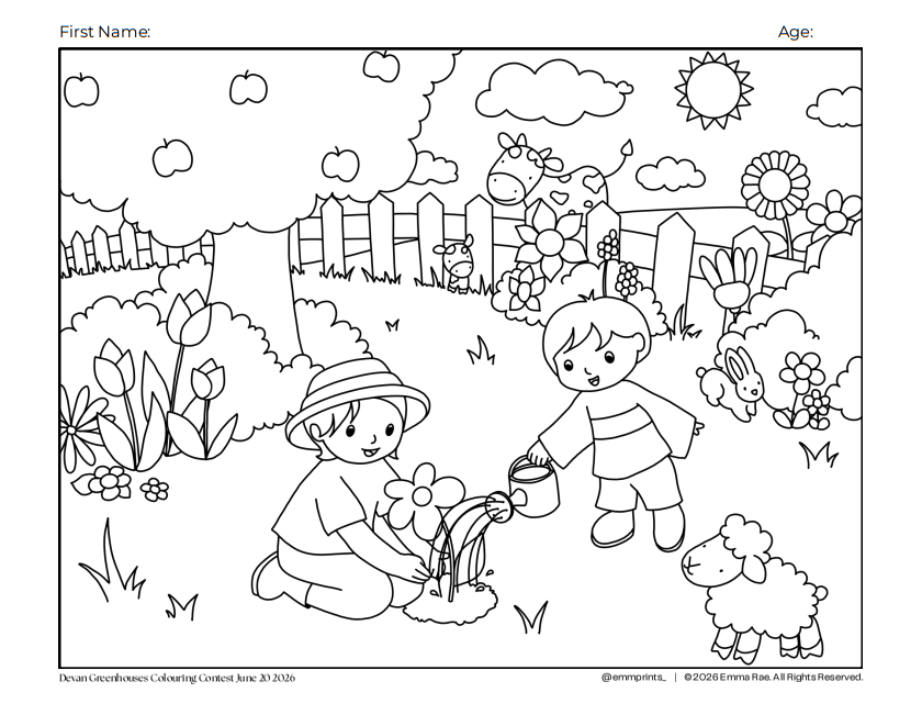Colouring Contest – Devan Greenhouses Ltd.